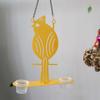 Weatherproof Hanging Oriole Bird Feeder Decorative Spill Proof Metal Bird Feeding Platform with S Hook PP Bowls