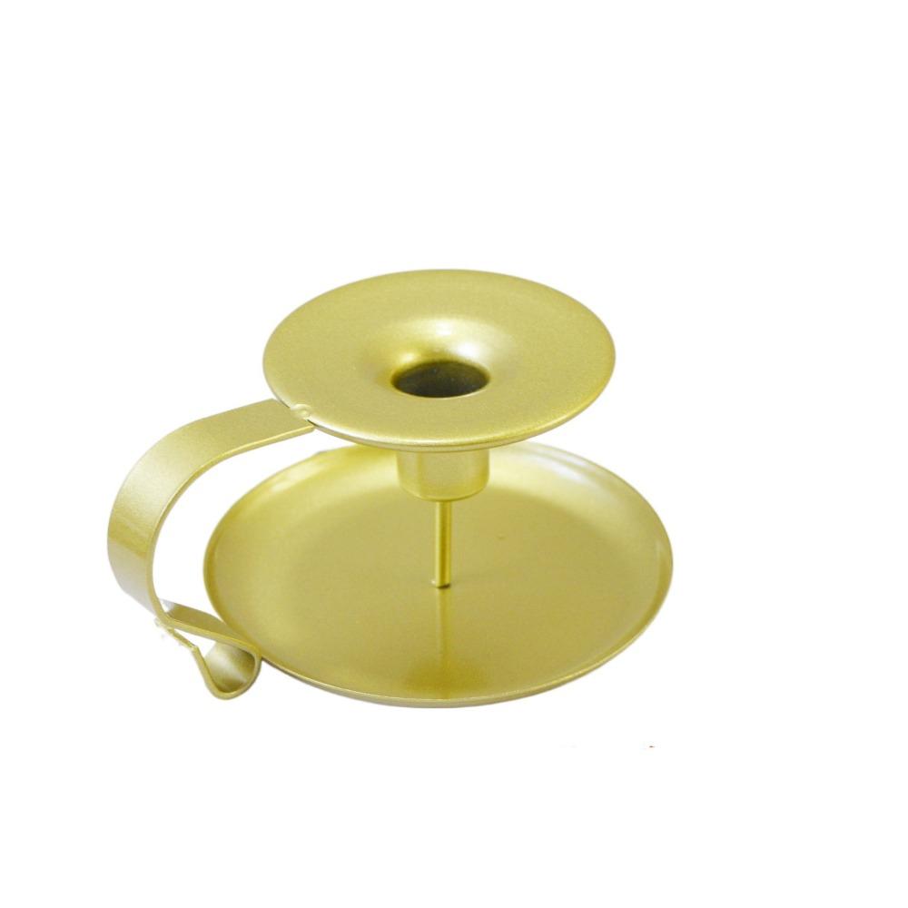 European Style Handheld Metal Candlestick Anti-slip Tabletop Candles Stand Aromatherapy