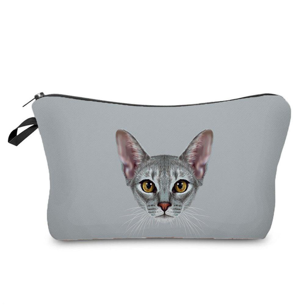Женская косметичка с принтом кошки, органайзер для туалетных принадлежностей, дорожный чехол для хранения 6689