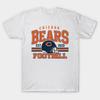 Мужская черная футболка с принтом Chicago Bears Печать на трансферной бумаге без вырезания Хлопковая футболка