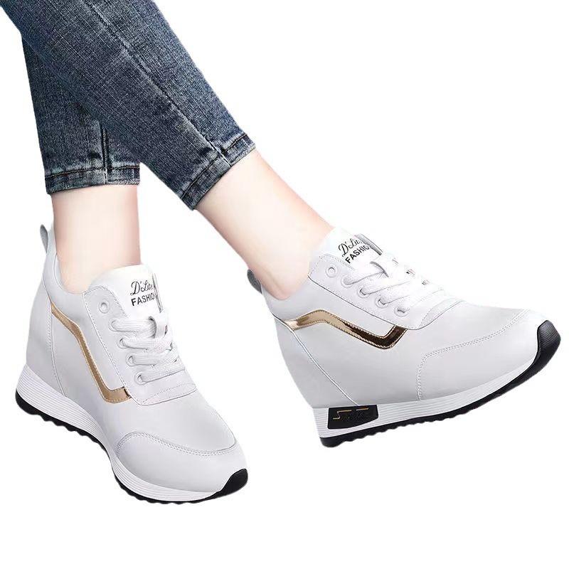 Inner heightening women's shoes Autumn inner heightening elegant women's shoes Slope heel outdoor sports and leisure shoes
