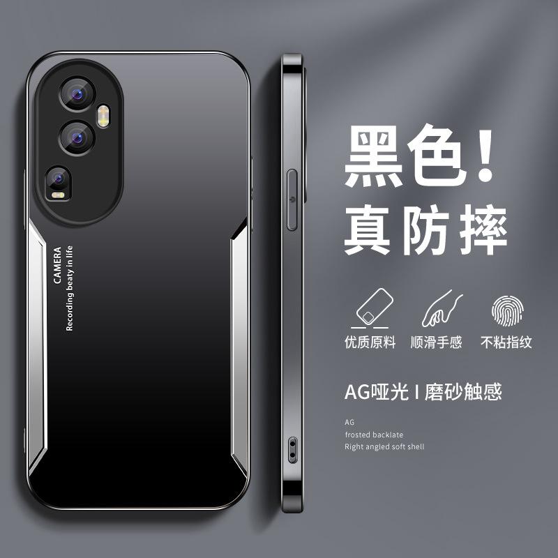 Металлическое лезвие подходит для чехла телефона OPPO Eno11, Reno11 Pro+ + нового высококлассного черного матового 11 pro