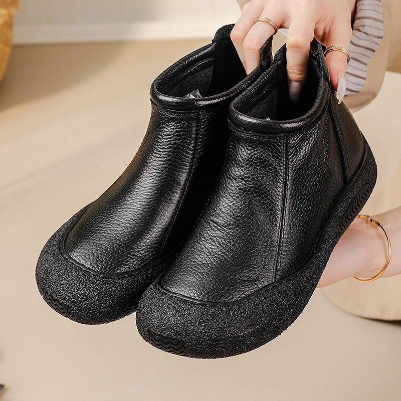 Женские ботильоны 2024 года, осень-зима, новые британские ретро-короткие ботинки на плоской подошве, повседневные, удобные, нескользящие, водонепроницаемые, для активного отдыха