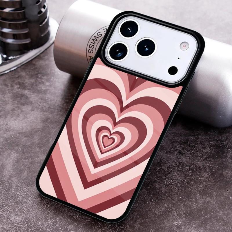 Чехол для телефона с узором в виде сердца для iPhone 17 16 15 Pro Max Air 14 13 12 11 Plus Ударопрочный Capa Чехол
