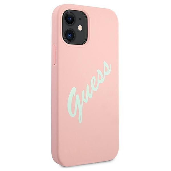 Guess Guhcp12Slsvspg Iphone 12 Mini5,4 Różowo Zielony/Green Pink Hardcase Silicone Vintage