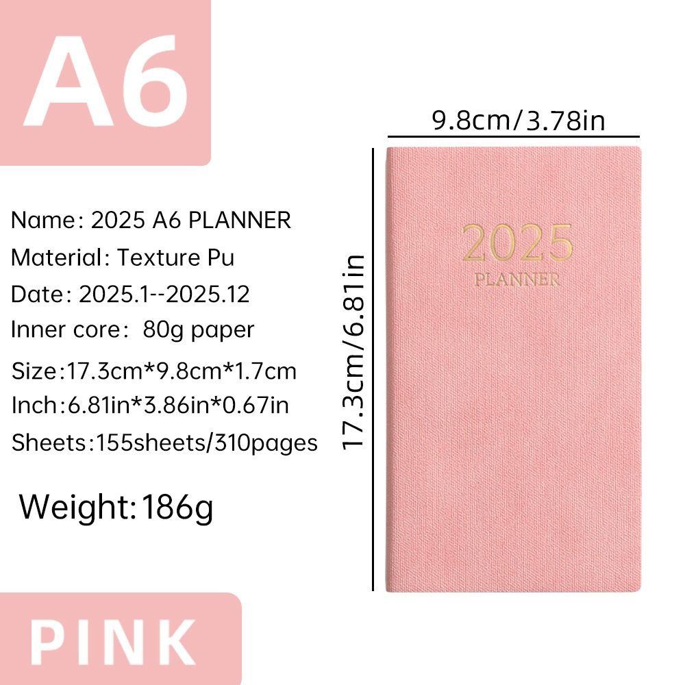 A6 2025 Повестка дня Книга Список дел Ежедневный Еженедельный Ежемесячный Планировщик Список дел Английский Блокнот Студенты