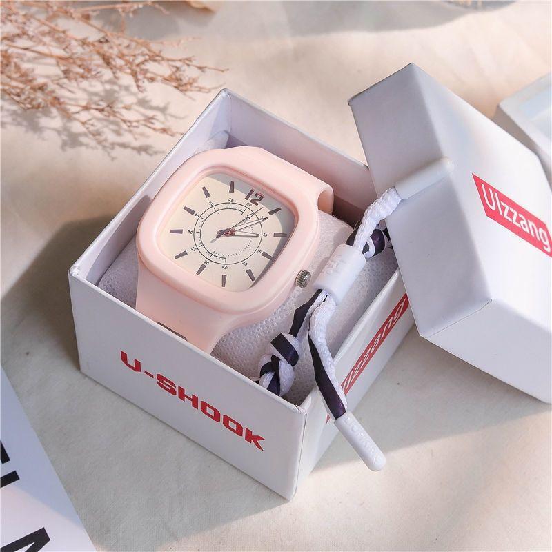 Fashion Women Watches Square Dial Pin Buckle Quartz Watch Women Luxury Ladies Electronic Wristwatches Silicone Female Clock Gift