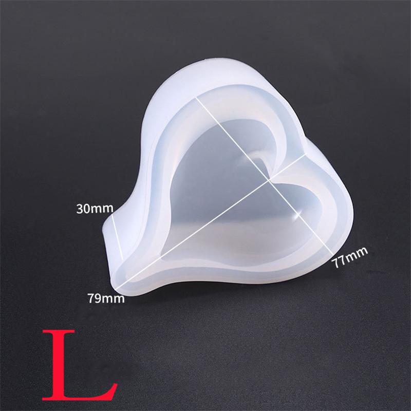 Resin Jewellry Silicone Mould Epoxy Heart Mold Craft DIY Making Pendant Casting