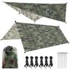 Portable Camouflage Camping Tarp 210T Polyester Yarn Awning Canopy Waterproof Foldable Ultra-light Picnic Backpacking Equipment