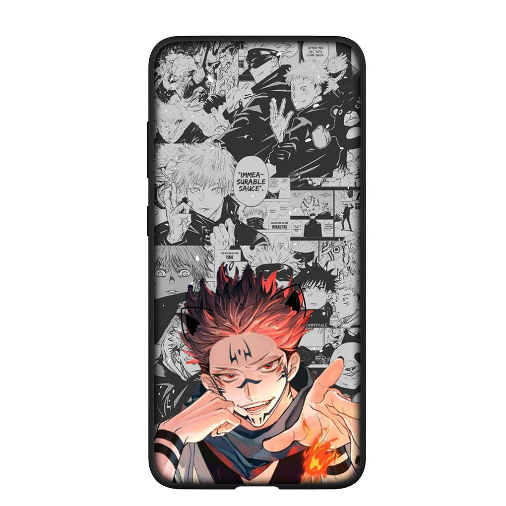 Чехол для телефона Samsung Galaxy S25 S24 S23 iPhone 16 15 Xiaomi Redmi Note 14 13 12 16E X 11 Pro Max OPPO Moto Huawei Cartoon Jujutsu Kaisen Gojo Satoru