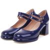 Fashion Elegant High Heels Pumps Women Mary Janes Shoes Large Size 45 Strap Black Blue Red Pink White Women's Heeled Party Wedding Shoes
