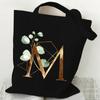 Сумка из холста с принтом, женская сумка на плечо, модная женская сумка с цветочным принтом и буквами, сумка-тоут с буквами алфавита