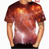 Summer Fashion Men's 3D Lightning Printed T Shirt Unisex Harajuku Casual Short Sleeve Tee… More