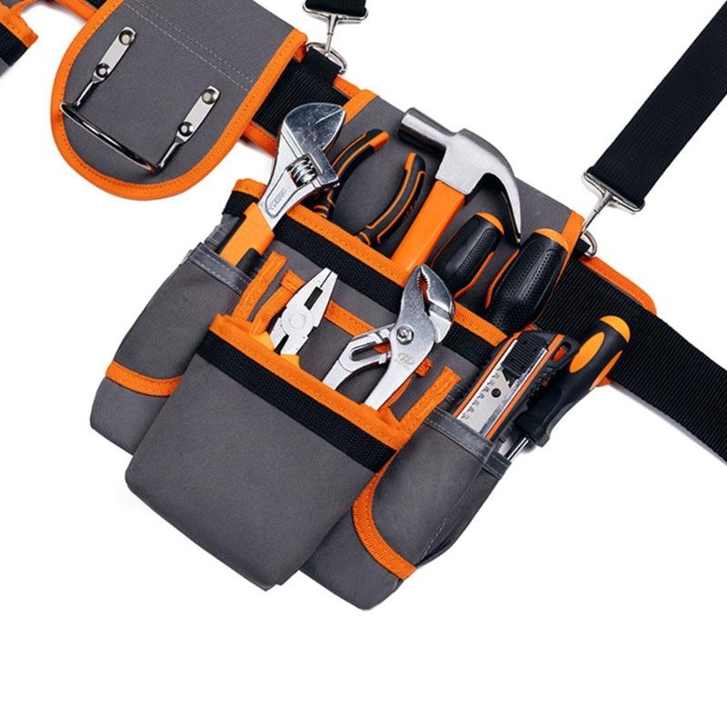 Adjustable Work Belt With Magnetic Storage Compartment For Gardening And Electrical Maintenance Tool Organization Pouch