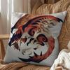 Hinoa game Minoto Hunter Rise Pillow Case Antidustmite Pillowcase Invisible zipper silky short plush Sofa cushion cover