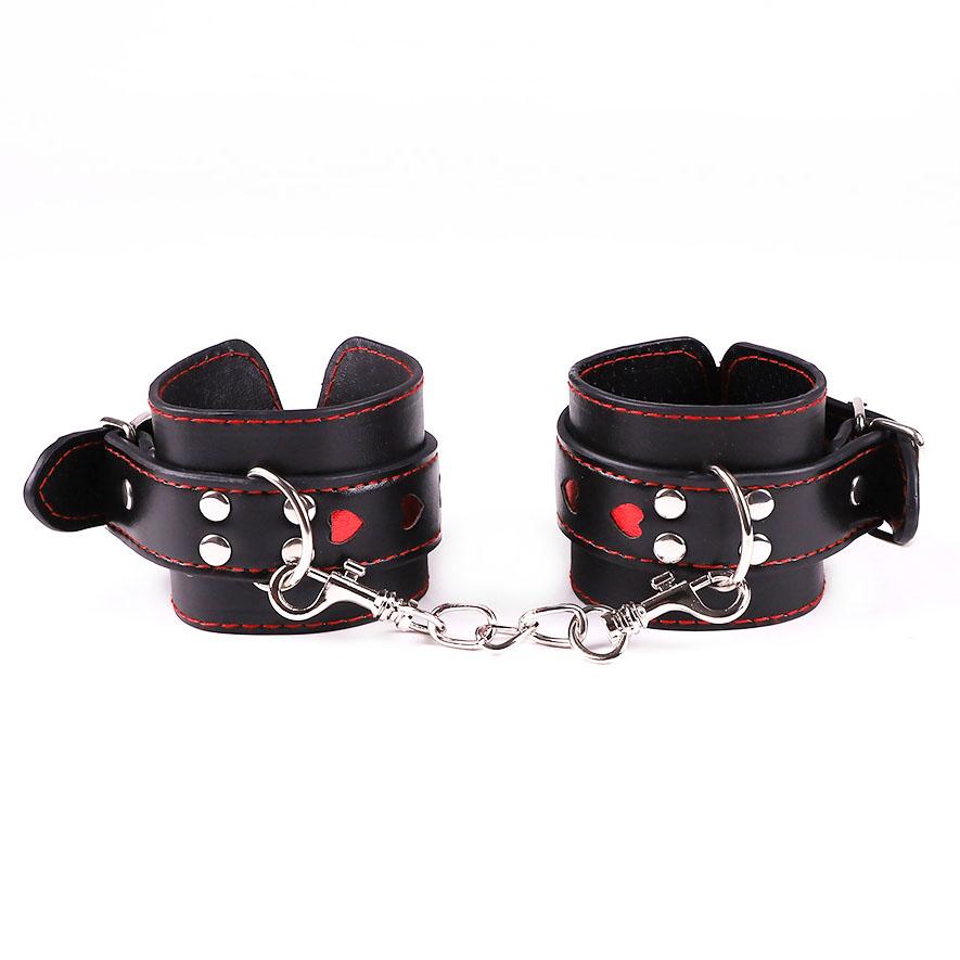 Наручники с сердечками, ограничения на лодыжку, косплей, строгий бондаж, игры в стиле панк, БДСМ, игры для взрослых, секс-игрушки для флирта, ночной любовник