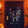 Halloween Black Wreath with Hat Witches Legs Pumpkin Long Legged Wicked Witch Wreath Front Door Garlands for Party Decor