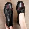 Fashion 2025 Spring and Autumn New Single Shoes Women's Soft Soled Non Slip Flat Shoes Classic Le Fu Shoes Fashion Casual Leather Shoes