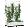 VidaXL Planter with Trellis, Flower Pot, Raised Garden Bed, Planting Box, Outdoor Patio Plant Trough, 153281