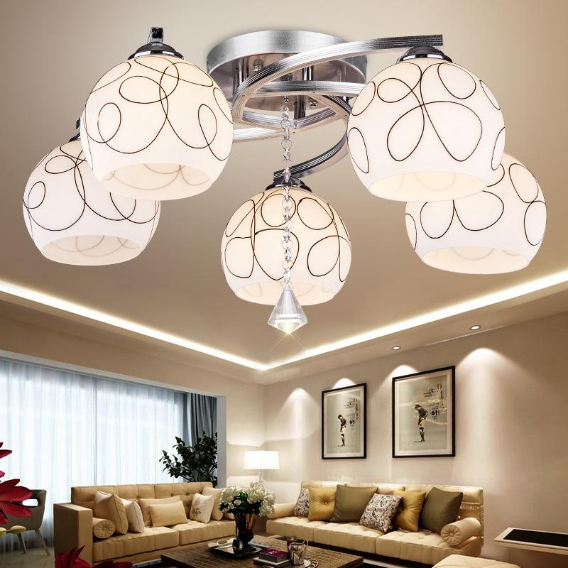 Хрустальная люстра в европейском стиле, современная простая лампа для спальни из алюминиевого сплава, гостиная, балкон, кухня, ванная комната, ресторан, потолочный светильник