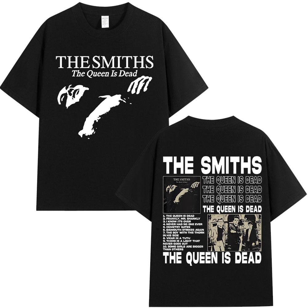The Smiths Футболка The Queen Is Dead 1980-е Инди Моррисси Оверсайз Футболка Винтажная Панк-рок Группа Футболки Уличная одежда Унисекс