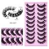 10 Pairs False Eyelashes Russian Strip Lashes Extension Faux Cils Naturel Eyelash Extension D Curl Strip Lashes Makeup Beauty  Magnetic Eyelashes