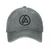 Linkin-Park Meteora Minutes To Midnight Угловой Эмблема Джинсовая Кепка-Snapback с Потертостями Унисекс Женская Регулируемая Кепка
