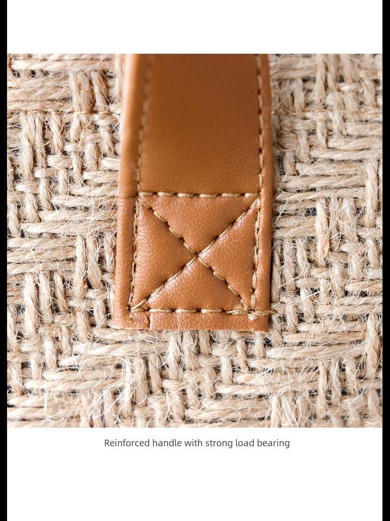 Простая складная корзина для хранения из плетеной джутовой ткани для гардероба