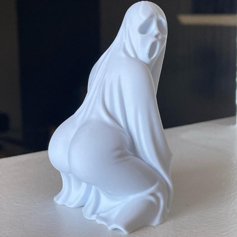 3D-печатная статуя большого призрака Хэллоуинская ведьма Призрак Настольное украшение Забавный дизайн Домашний декор Для гостиной Настольный