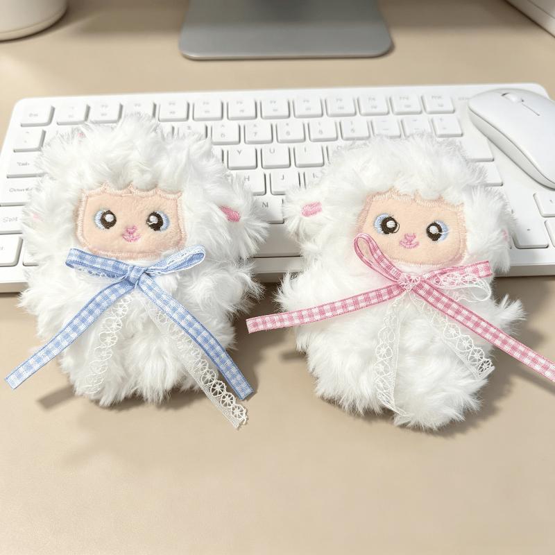 Cute Plush Alpaca Keychain Fluffy Soft Sheep Bag Pendant 1PC Adorable Backpack Ornament for Party Favor Gifts