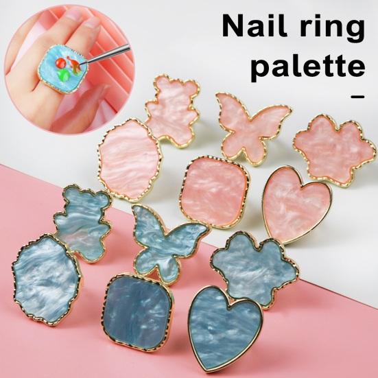 Палитра для окрашивания ногтей с имитацией ракушки, простая в использовании, красивые цвета, маникюрный инструмент, палитра для окрашивания