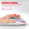 Беспроводная мышь RGB Перезаряжаемая Bluetooth Мыши Беспроводная Компьютерная Мышь Светодиодная Подсветка Эргономичная Игровая Мышь для Ноутбука ПК 3600DPI