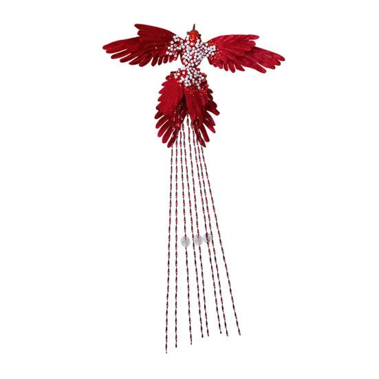 Искусственные Блестящие Птицы Рождественское Украшение для Елки Реалистичный Колибри с Искусственным Длинным Хвостом