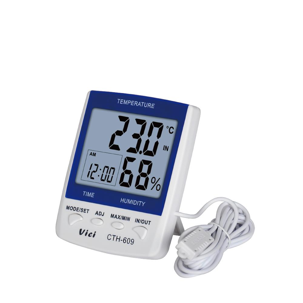 VICI CTH-609 Digital Desk Wall Thermometer Hygrometer with Cable