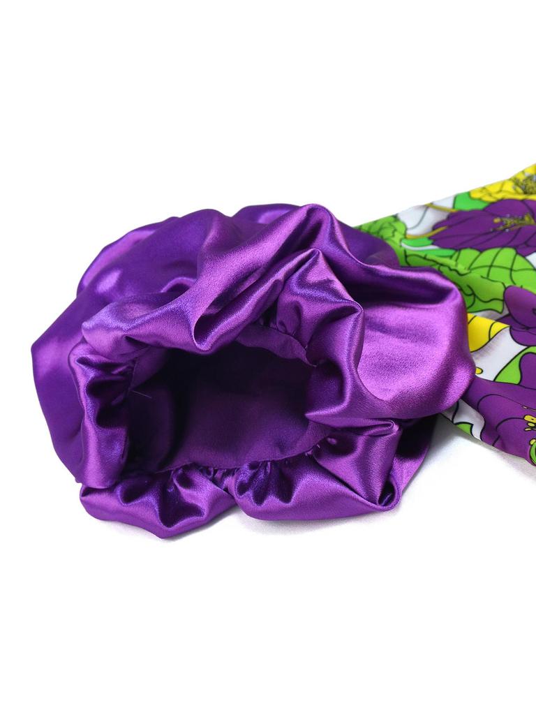 AOMEI Purple Printed Fringe Dresses for Women Bare Shoulder Irregular Short Puff Sleeves Floral Bodycon Evening Party Tassel Vestidos