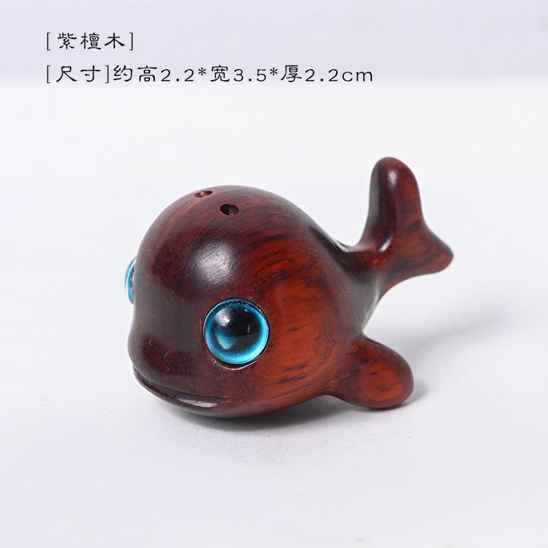 Cute Cartoon Wooden Carved Small Dolphin Statue Ornament DIY Keychain Pendant Accessories Kids Event Souvenirs funny gifts