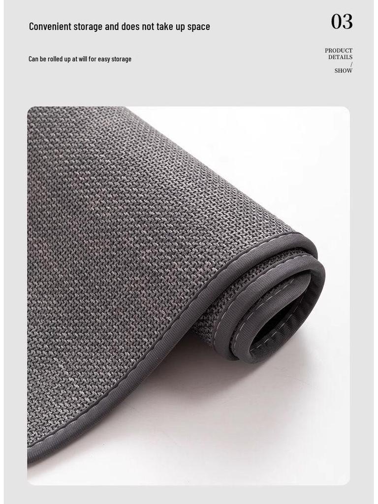 Льняной диатомитовый коврик для ванной с противоскользящим покрытием: Высокое водопоглощение, защита от падения для ванной комнаты и туалета