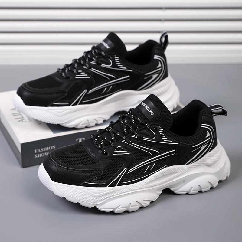 Всесезонные женские спортивные туфли, Дышащие женские спортивные туфли, Женские спортивные туфли на толстой подошве, увеличивающие рост