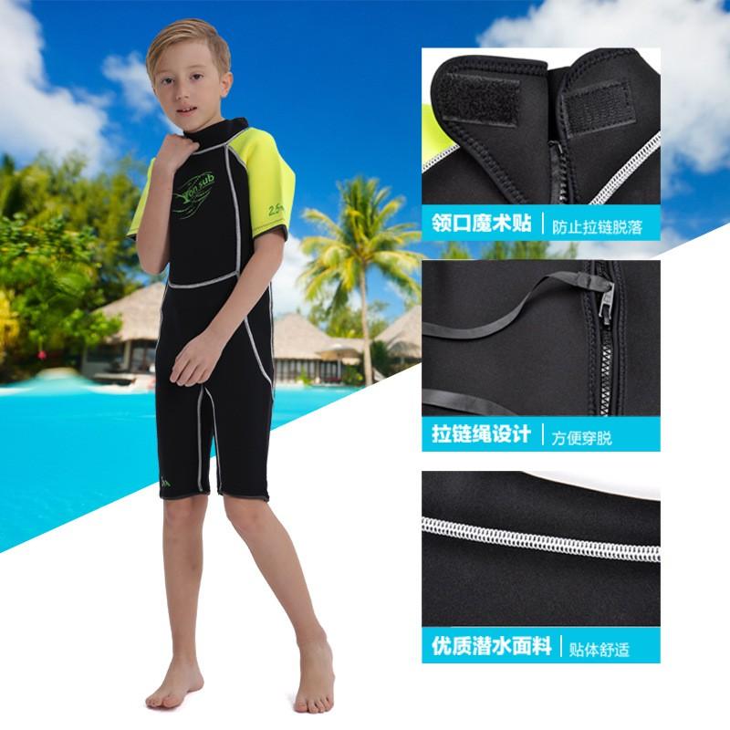 Kids 2.5mm Full Body Wetsuit Cold Water Swimming Diving Snorkeling UV Protection Rash Guard Neutral Camo