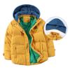 Down Padded Outerwear for Cold Size Kids' Jacket, Coat, Boys, Winter, Hooded, Protection, 110-150cm (Yellow, 120)