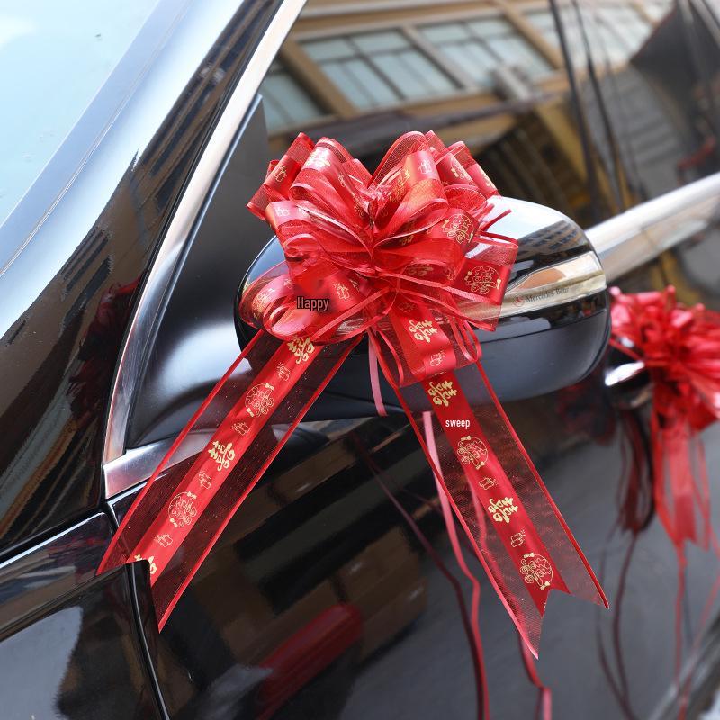 Large Pull Flower Ribbon for Stair Handrail, Wedding Car, and Housewarming Decor