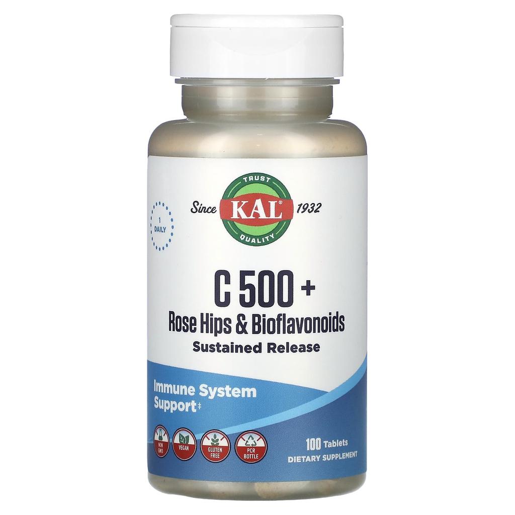 C 500 + Rosehip & Bioflavonoids, 100 Tablets