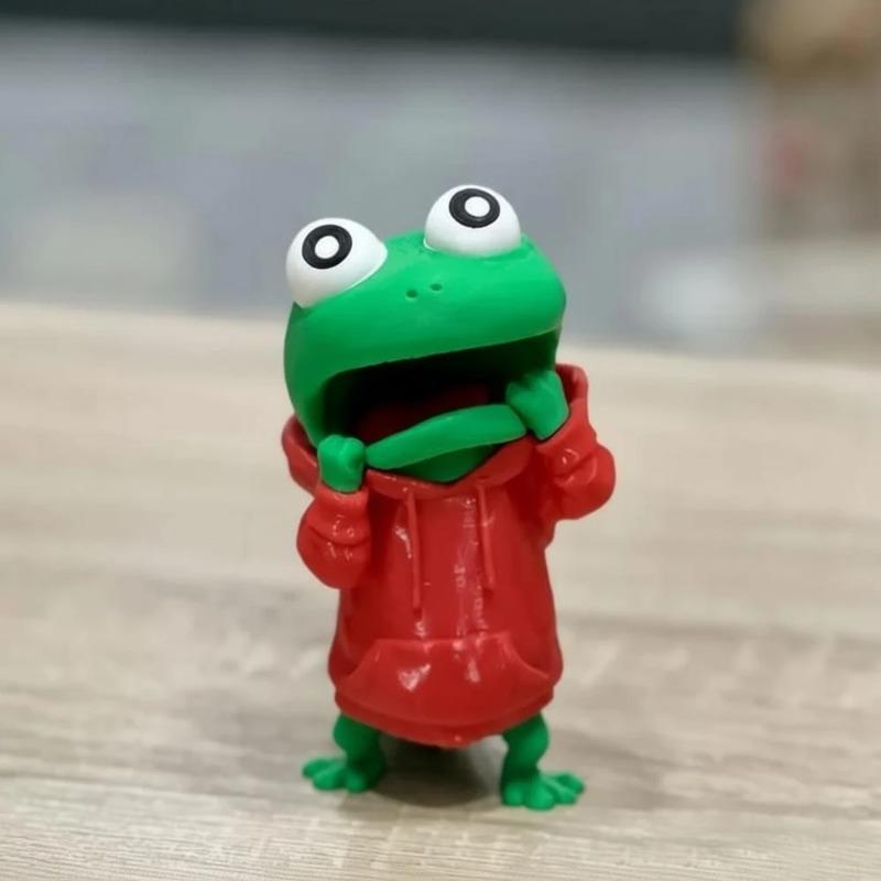 3D-печатная фигурка ящерицы Хопперса Тома в красной толстовке – Забавная фигурка ящерицы, Декор для стола, Подарок на день рождения для взрослых и детей