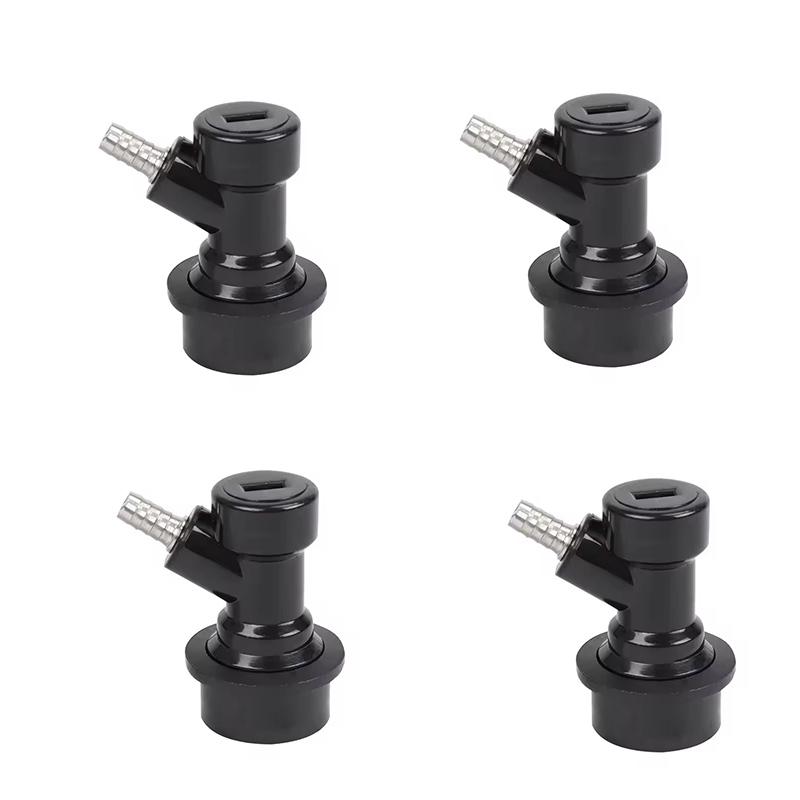 4Pcs Ball Lock Connector ,Beer Keg Ball Lock Disconnect,Liquid / Gas Connectors for Home Brewing Corny Keg / Cornelius Keg Parts