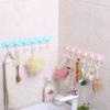 Multifunction Kitchen Storage Hook Holder 6 Hooks Wall Door Hanger Hooks For Spoon Scoop Bathroom Kitchen Organizer