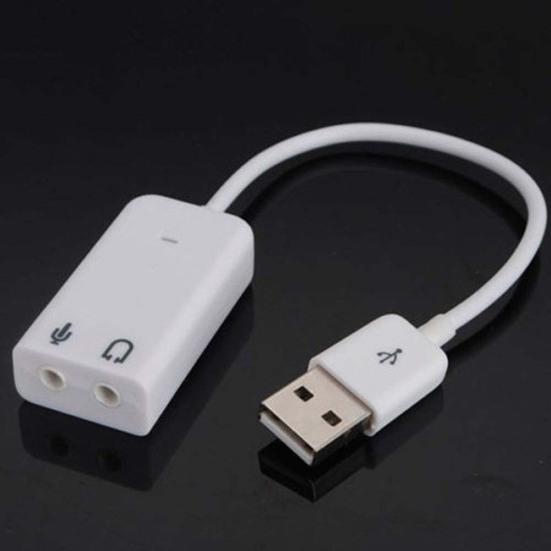 Портативный 3D-виртуальный сетевой аудиоадаптер звуковой карты USB-канал с кабелем