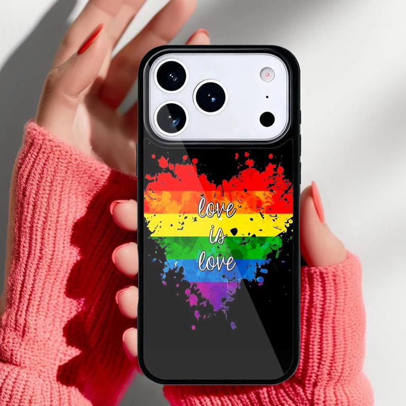 Gay Lesbian LGBT Rainbow Pride Phone Case for iPhone 17 16 15 14 13 Pro Max Back Cover for 12 11 Pro Coque