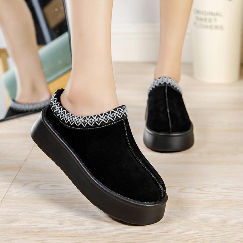 Fashion Ankle Snow Boots Women Chelsea Winter 2024 New Brand Fur Short Plush Warm Flats Slippers Platform Shoes Flip Flops Suede Boots