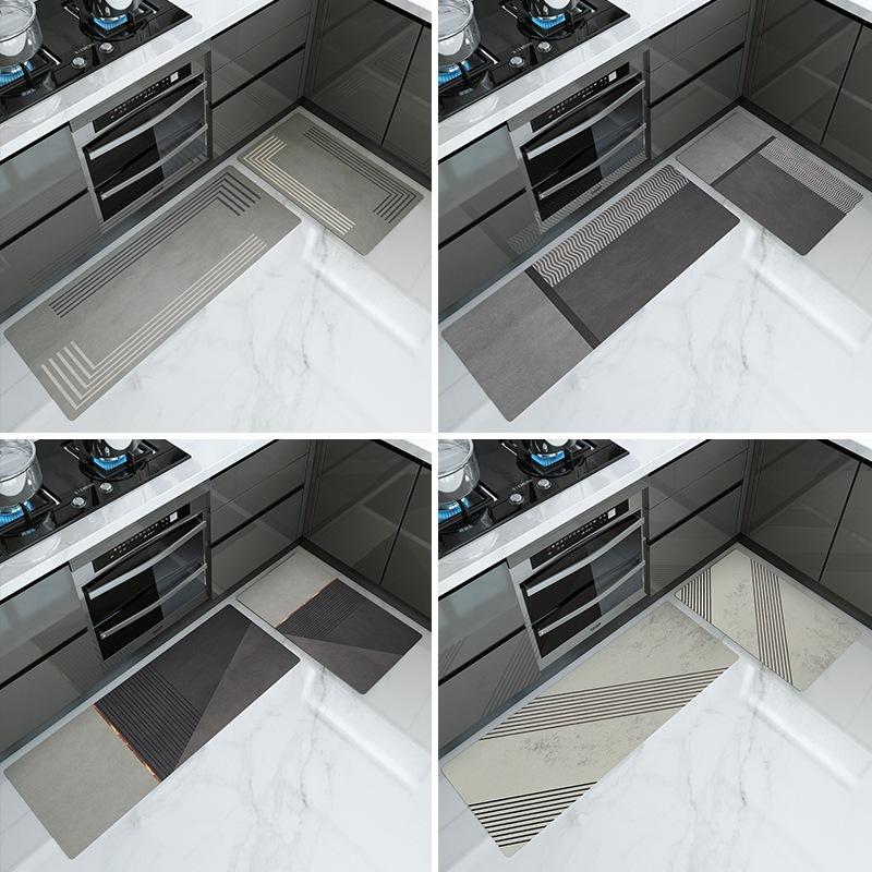 Коврик для кухни с длинной полосой, впитывающий масло, впитывающий напольный коврик, нескользящий коврик для ног, противомасляный коврик для дома, дверной коврик, ковер
