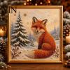 Unique DIY Christmas Decor Faux Pearl Art Kit, Winter Scene Painting Artistic Bead Kits 3D Sparkling Animal Wall Craft Kit for Adults, Holiday